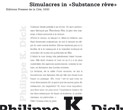 Simulacres in Substance de rêves, Philippe K. Dick